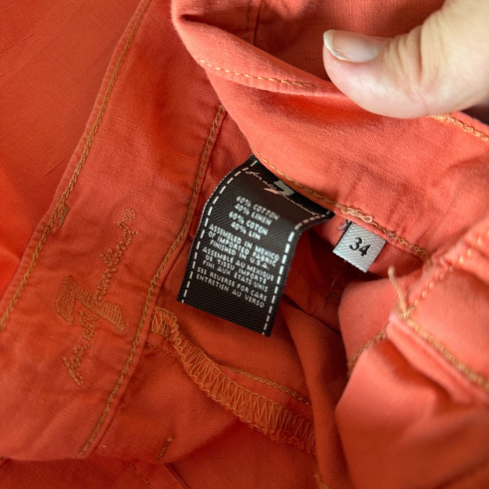 7 For All Mankind Men's Salmon Shorts - Picture 3 of 6